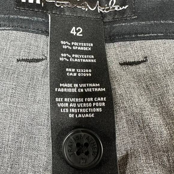 Travis Mathew NWT Hybrid Short Gray Striped Men's Size 42 In or Out of the Water - Picture 5 of 10